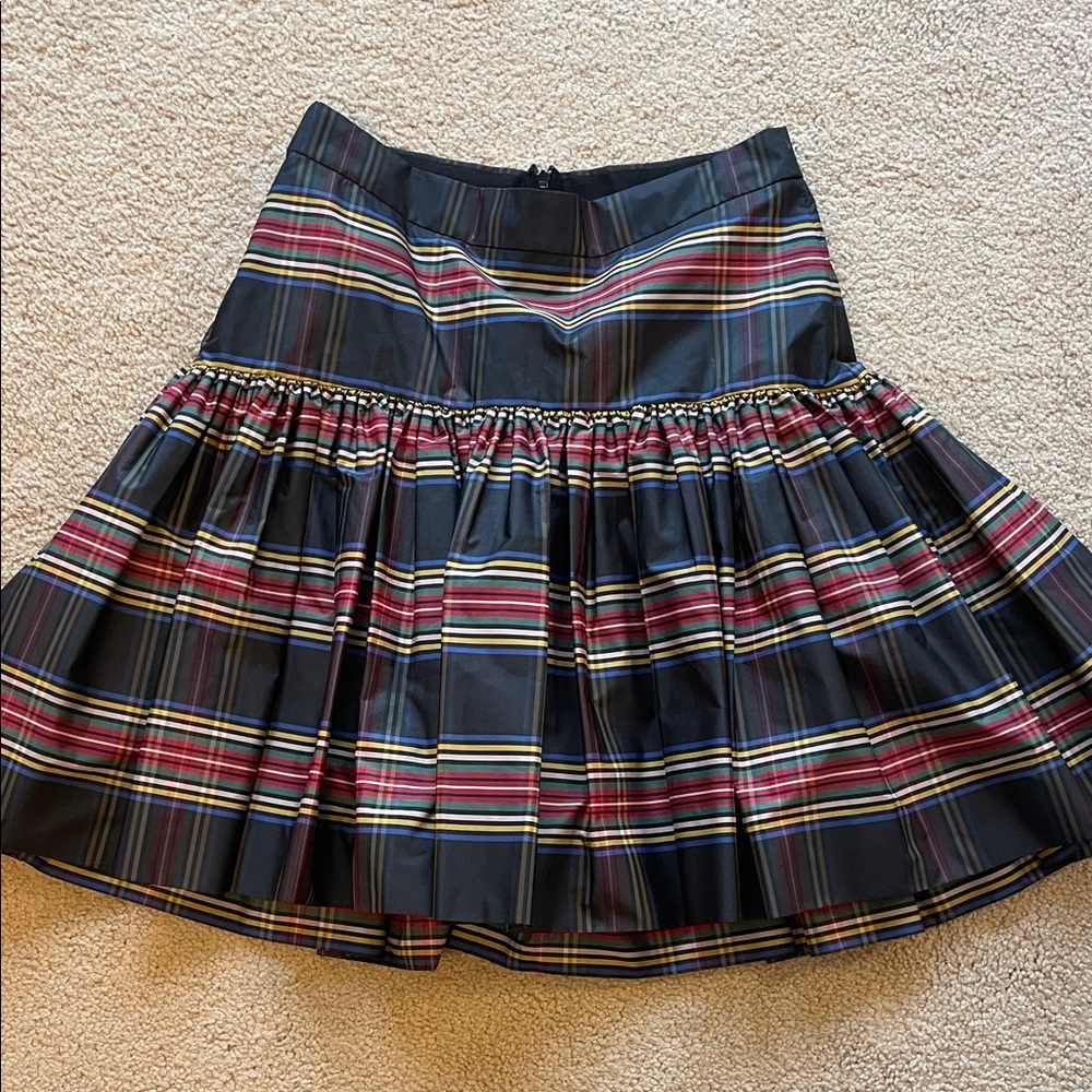 J. Crew Multicolor Plaid A-Line Skirt